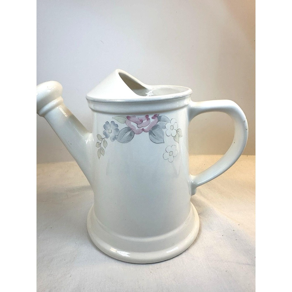 Vintage Pfaltzgraff Wyndham Stoneware Watering Can Vase Planter Utensil Holder
